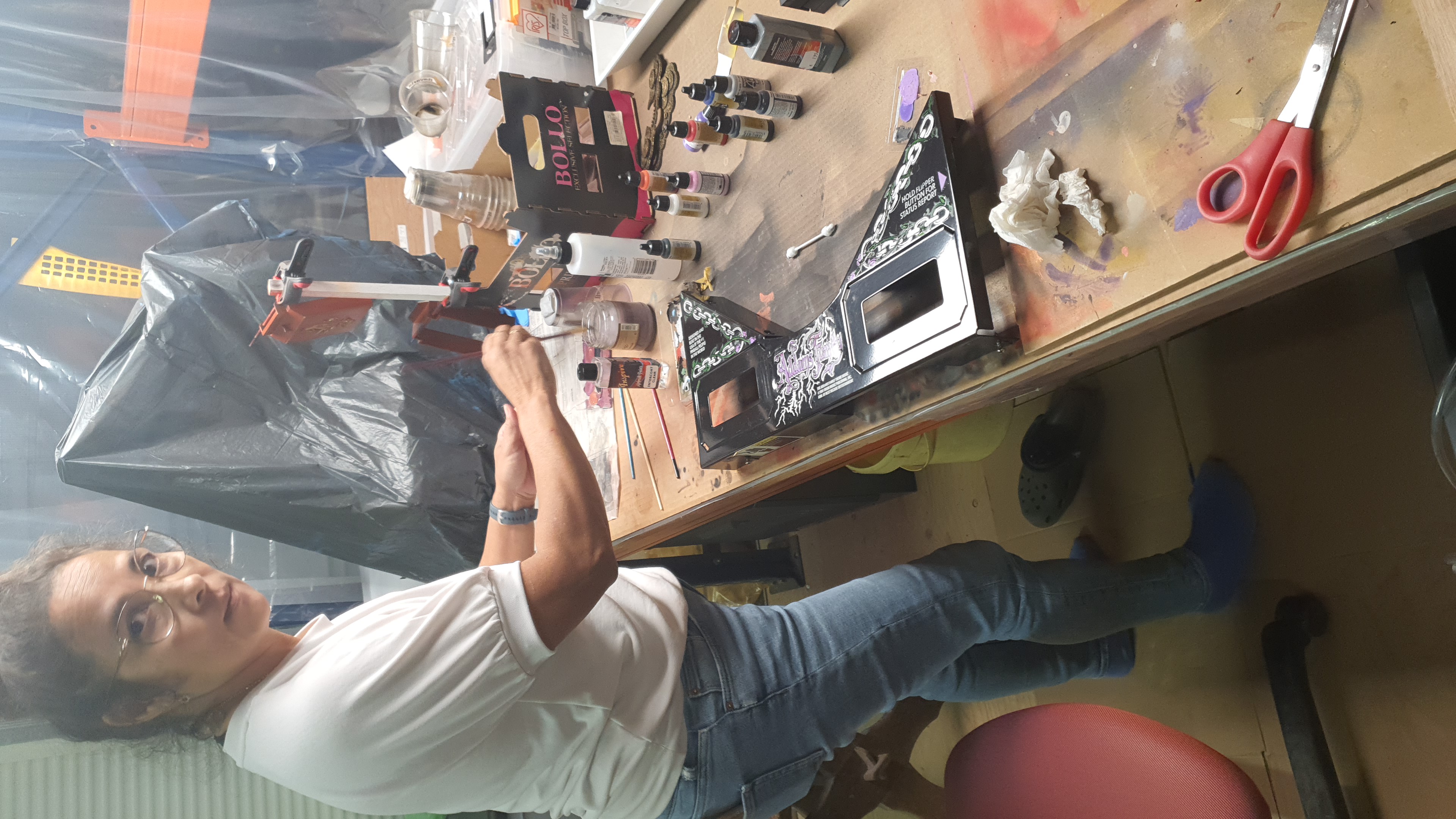 Artwork voor de restauratie van The Addams Family pinball