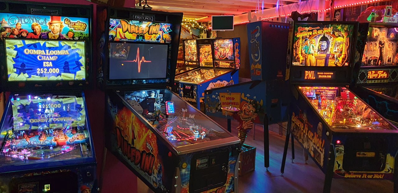 Overzicht van de gameroom